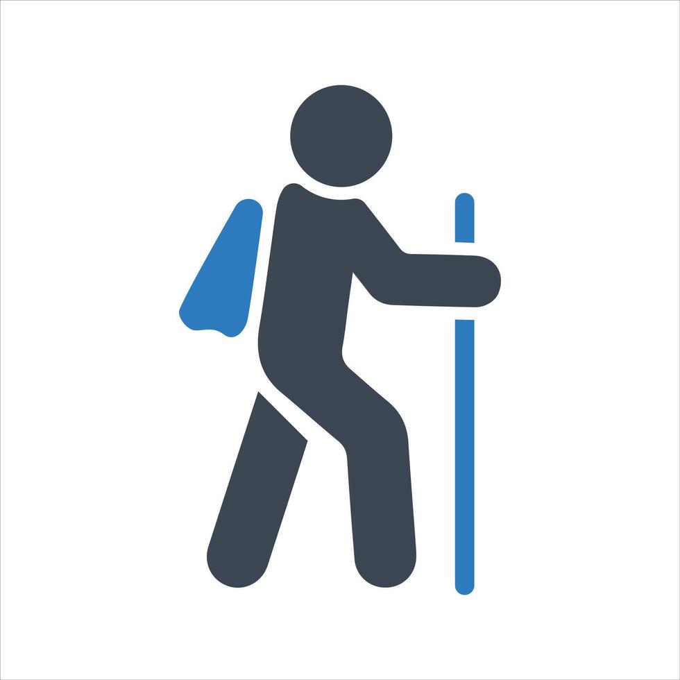 Hiking icon. Tourist icon vector