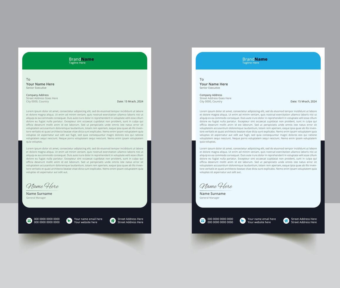 business letterhead template vector