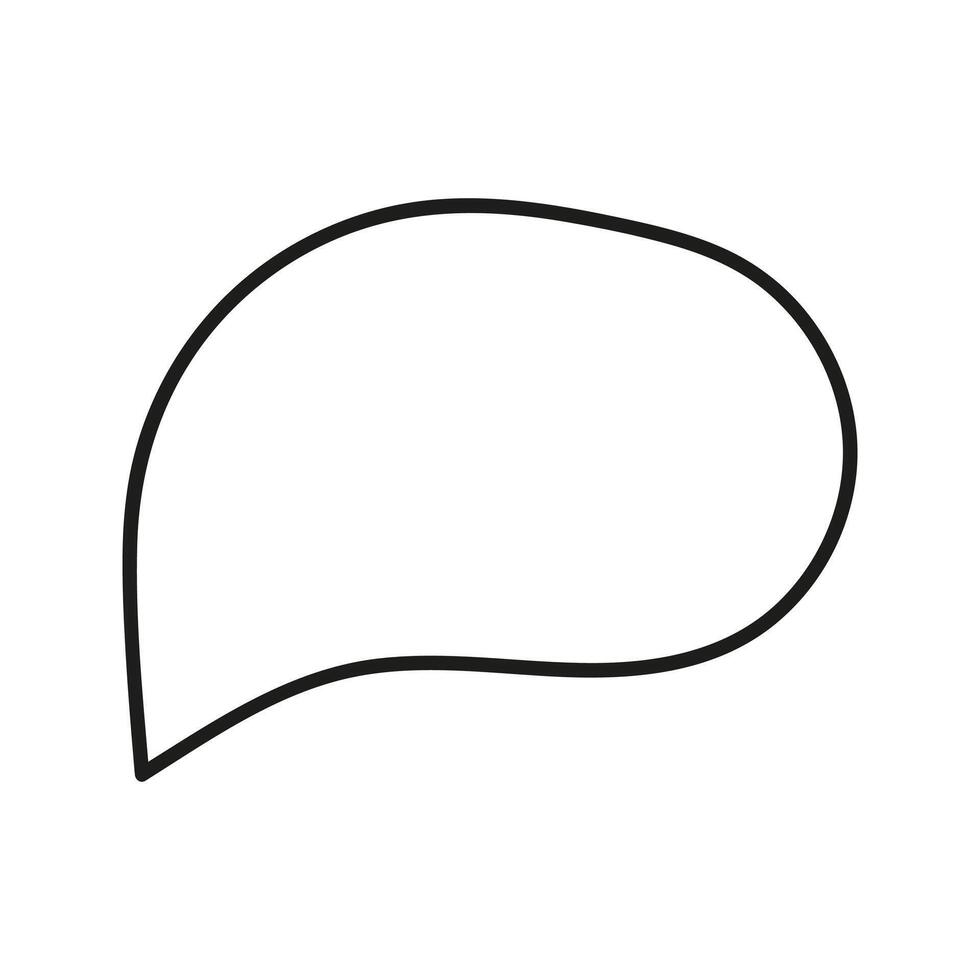 Empty speech bubble for message and text. Hand drawn doodle quotes boxes illustration. vector