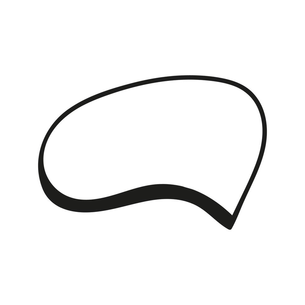 Empty speech bubble for message and text. Hand drawn doodle quotes boxes illustration. vector