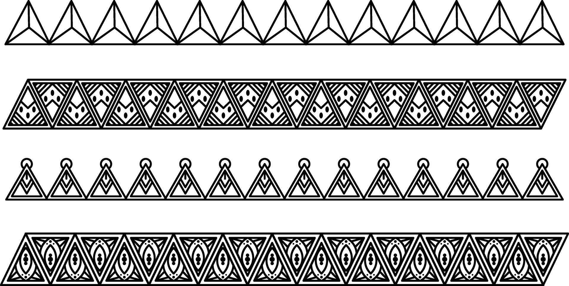 Border frame set stylish design vector
