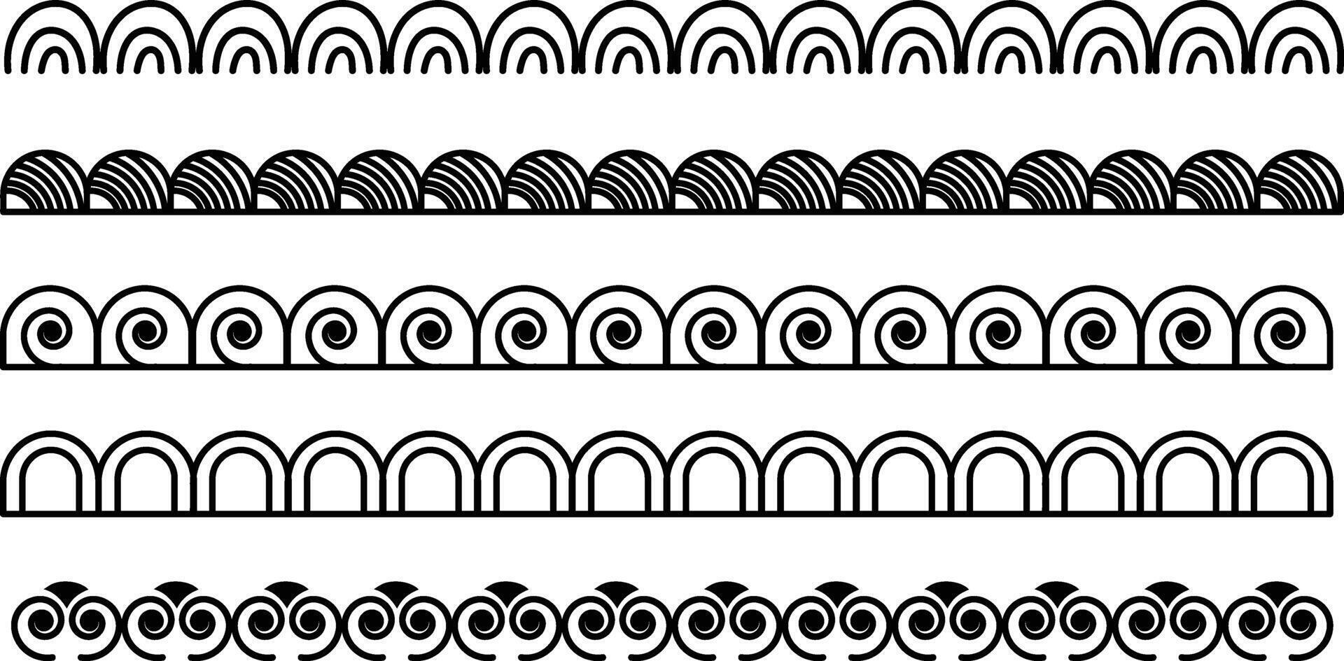 Simple border set design vector