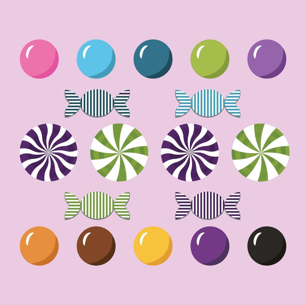 Colorful Candy Illustration Artwork vector