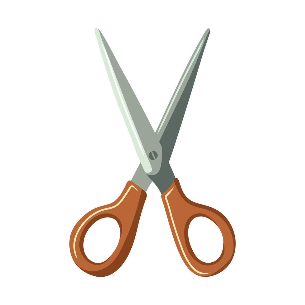 Scissors for handicrafts, paper cutting. illustration on a white background. vector
