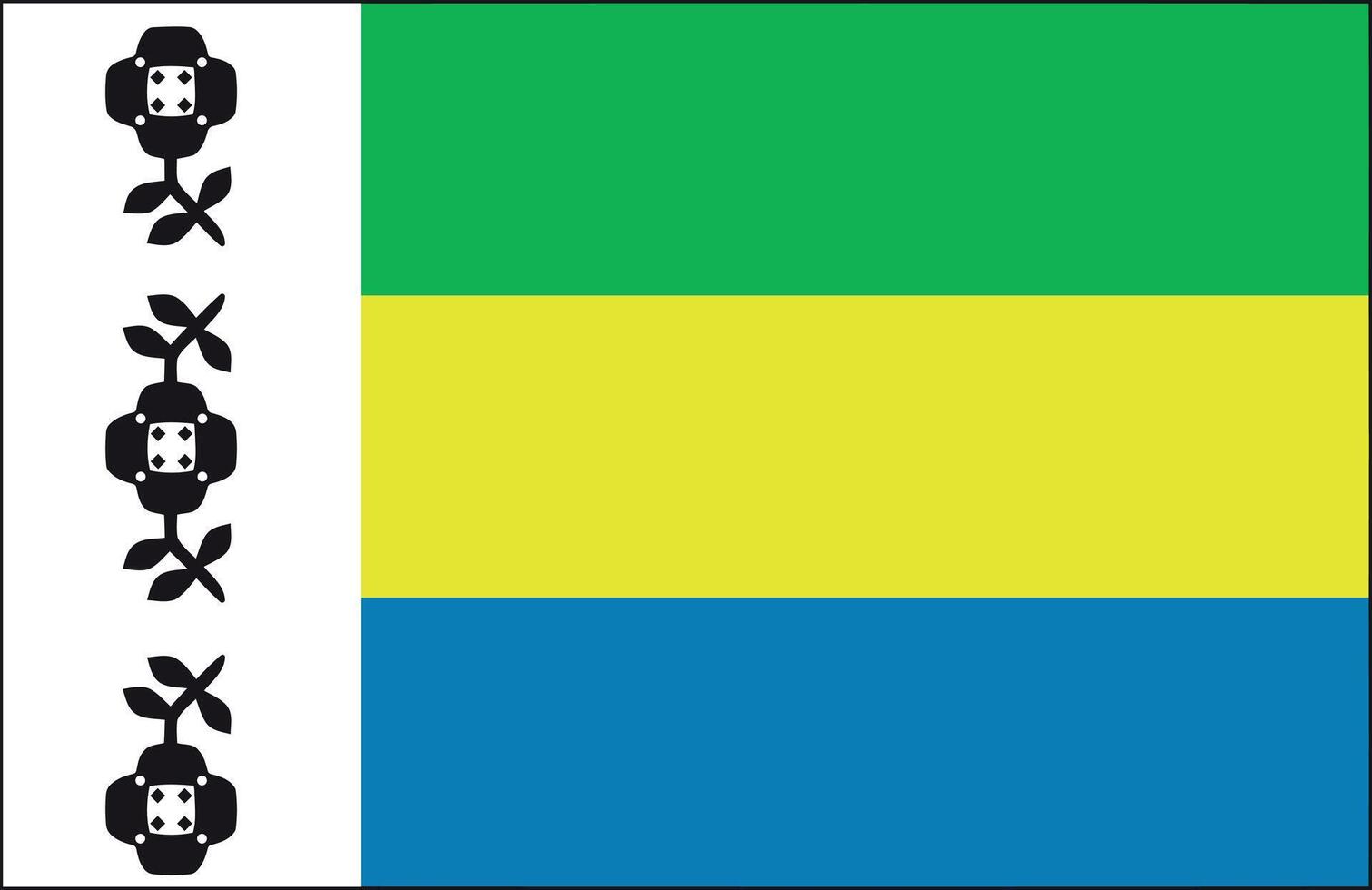 Flag of Khmelnytskiy Raion in Khmelnytsky Oblast. vector