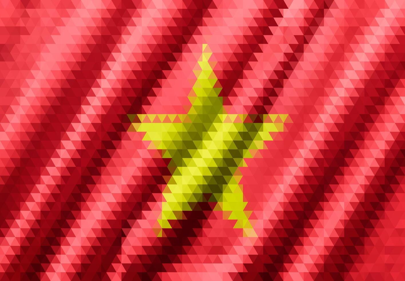 The Vietnam flag with pleats vector