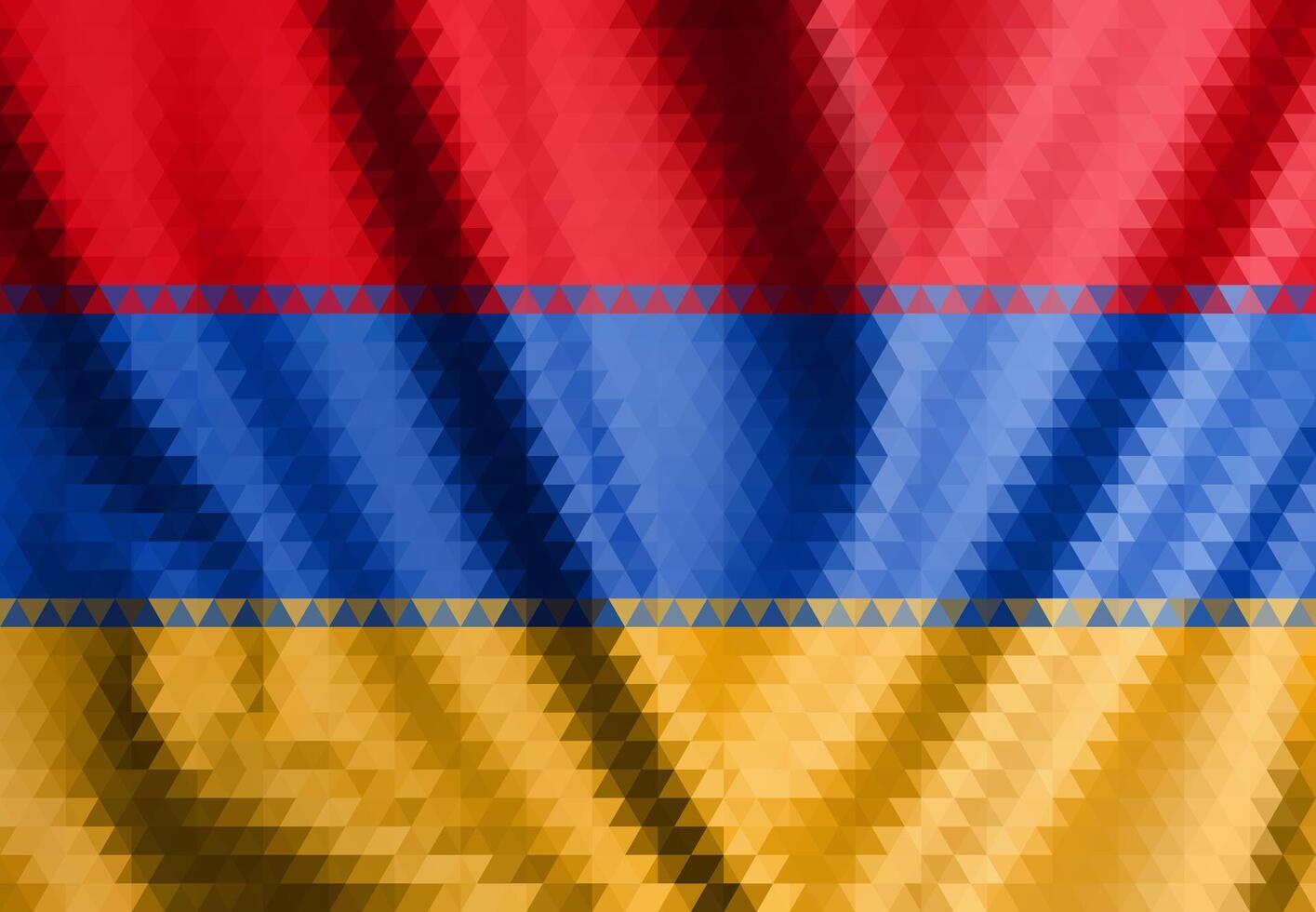 The folded flag of Armenia vector