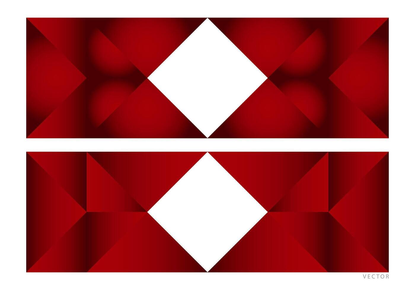 Collection of Red Geometric Gradient Frames Background Illustrations vector