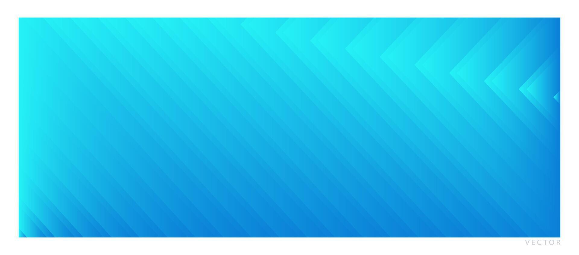 Gradient Blue Stripes with Neon Light Effect - Blank Banner Illustration vector