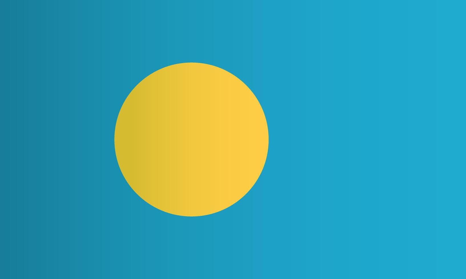 Palau flag, country island identity vector