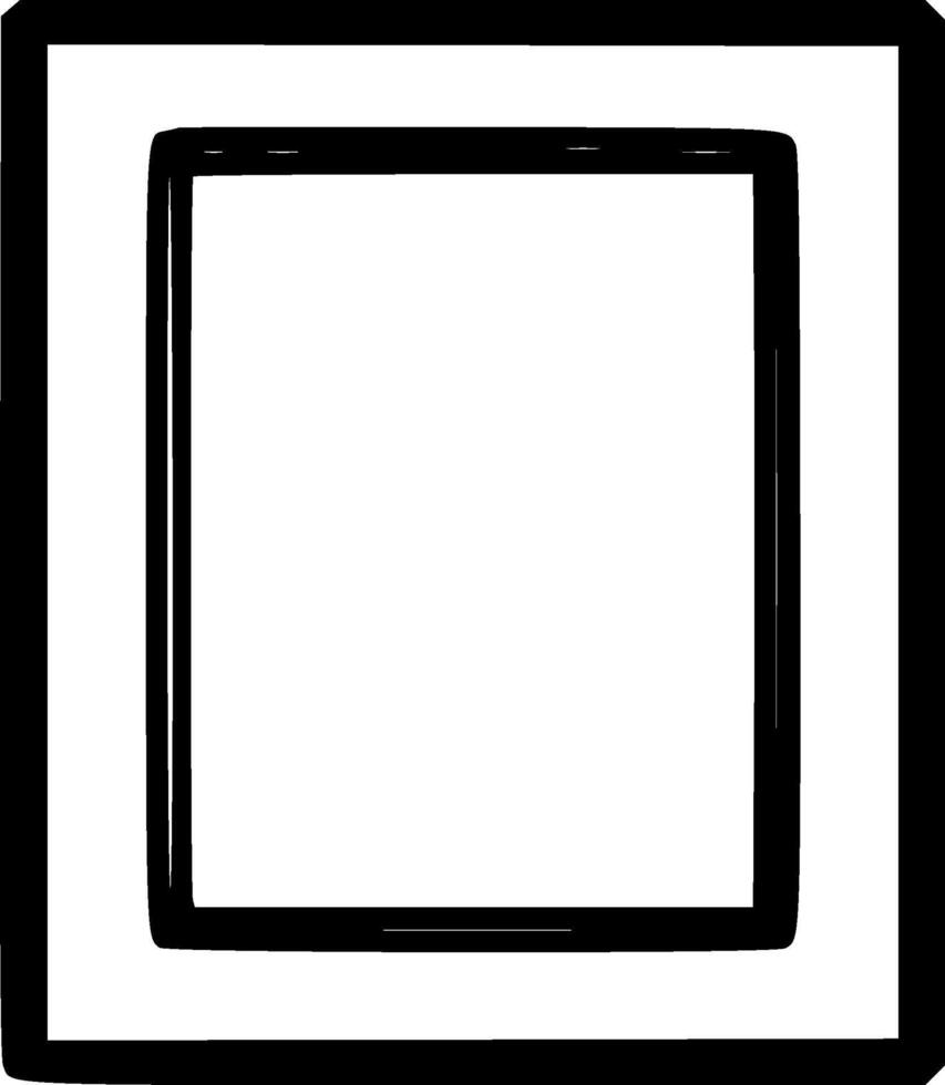 A square frame with a black border on a white background vector