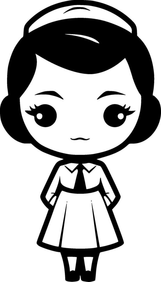 Cartoon nurse clipart vector
