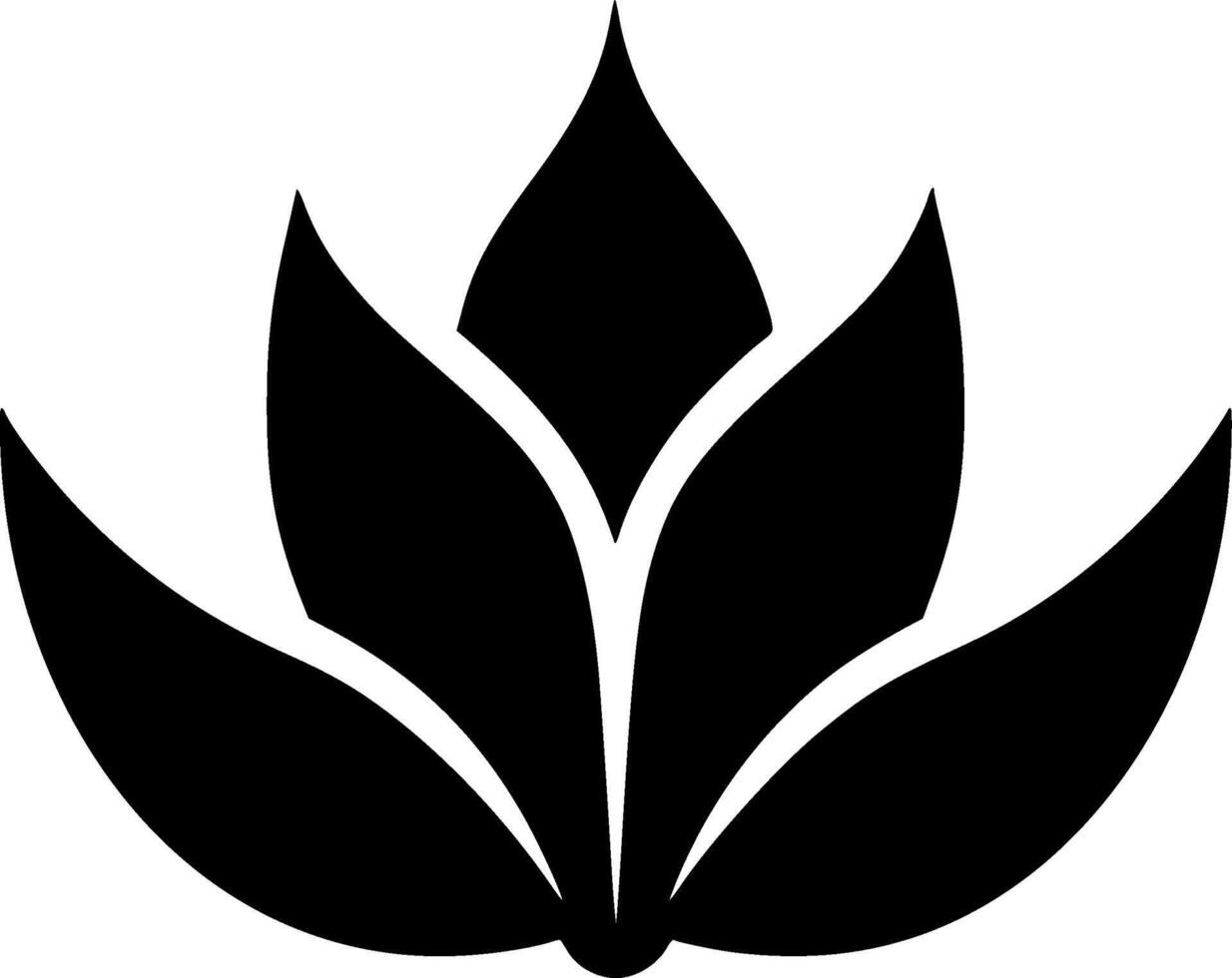 A black and white illustration of a flower vector