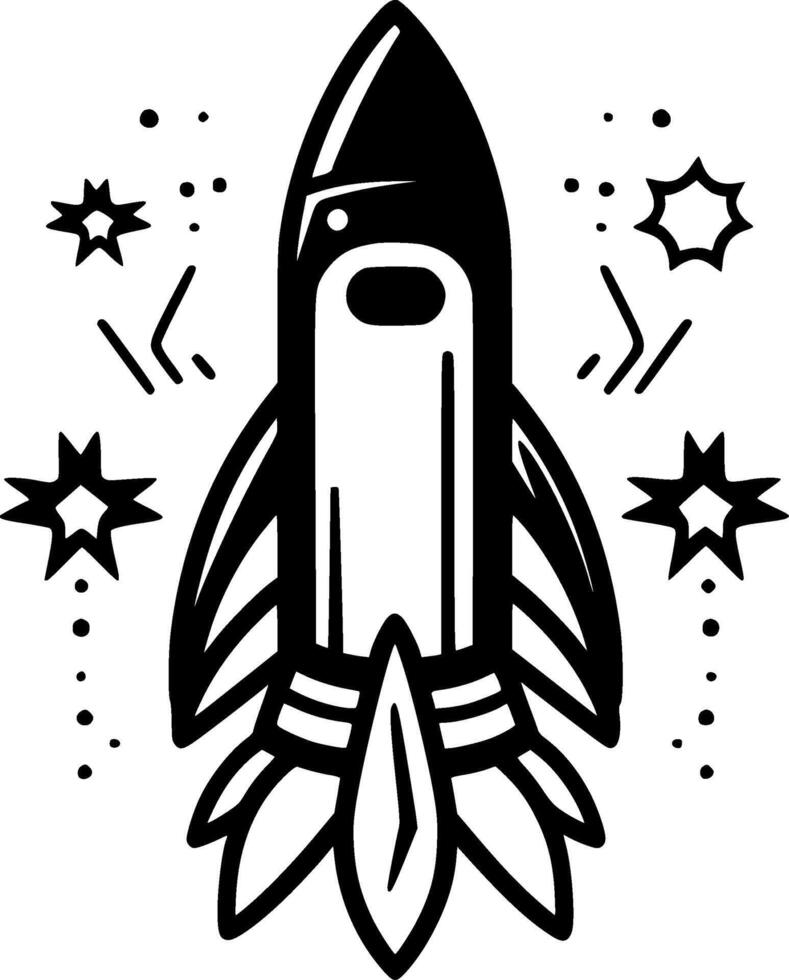 Rocket ship illustration vector