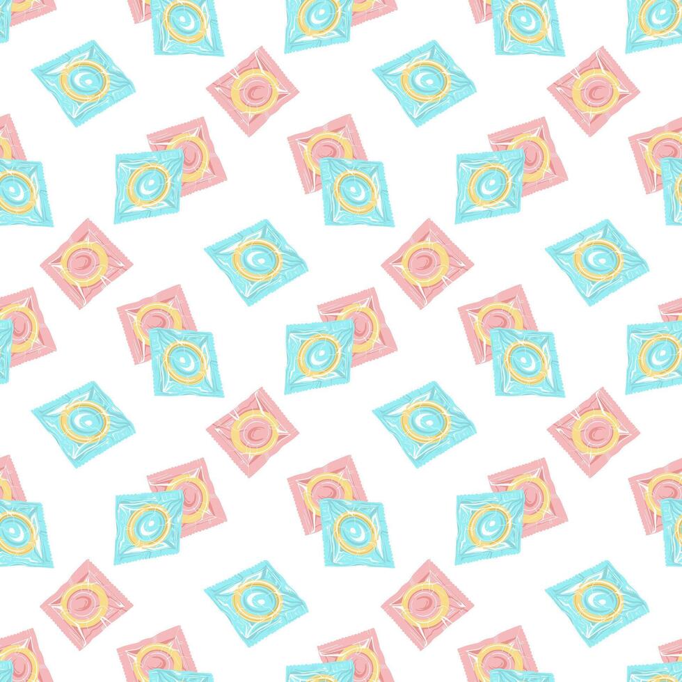 Condoms seamless pattern vector