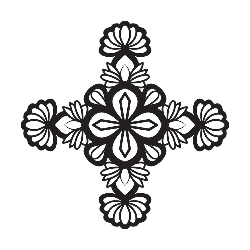 Mandala Radiant Rainbowscoloring book page vector