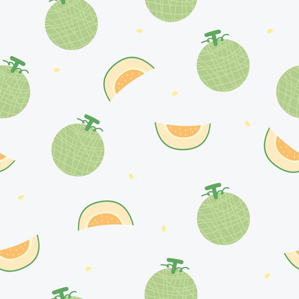 Vibrant Fruit Melon Seamless Patterns. Perfect for Culinary and Healthy Living Designs. vector