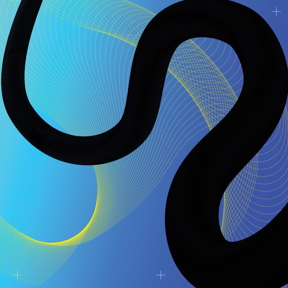blue gradient and line background template vector