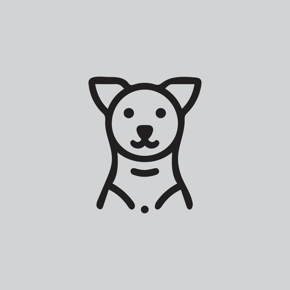 cute dog icon design vector