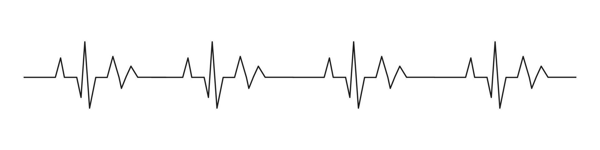 Heart beat cardio rhythm line. ECG EKG electrocardiogram medicine test. Heartbeat pulse. Diagram, monitor curve graph vector