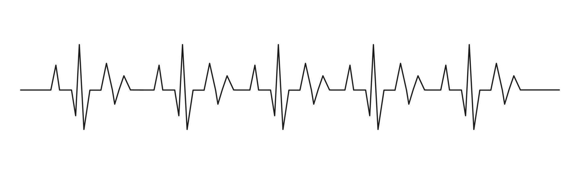 Heart beat cardio rhythm line. ECG EKG electrocardiogram medicine test. Heartbeat pulse. Diagram, monitor curve graph vector