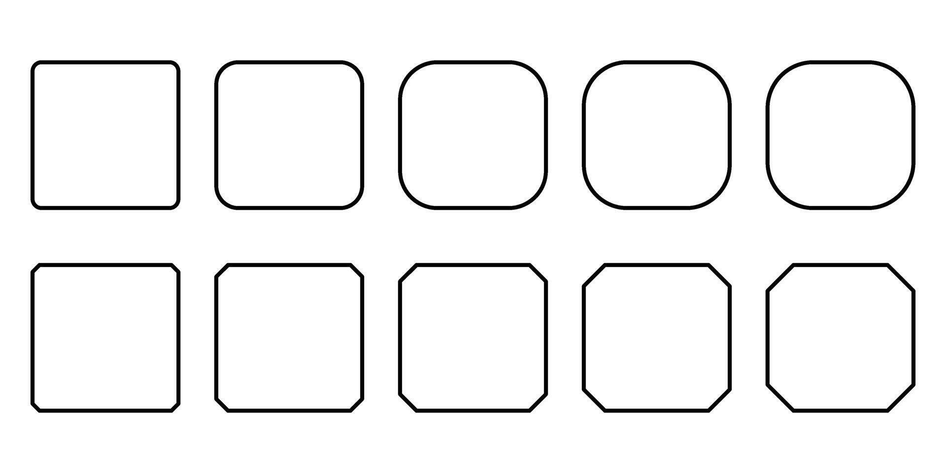 simple square arrow collection vector