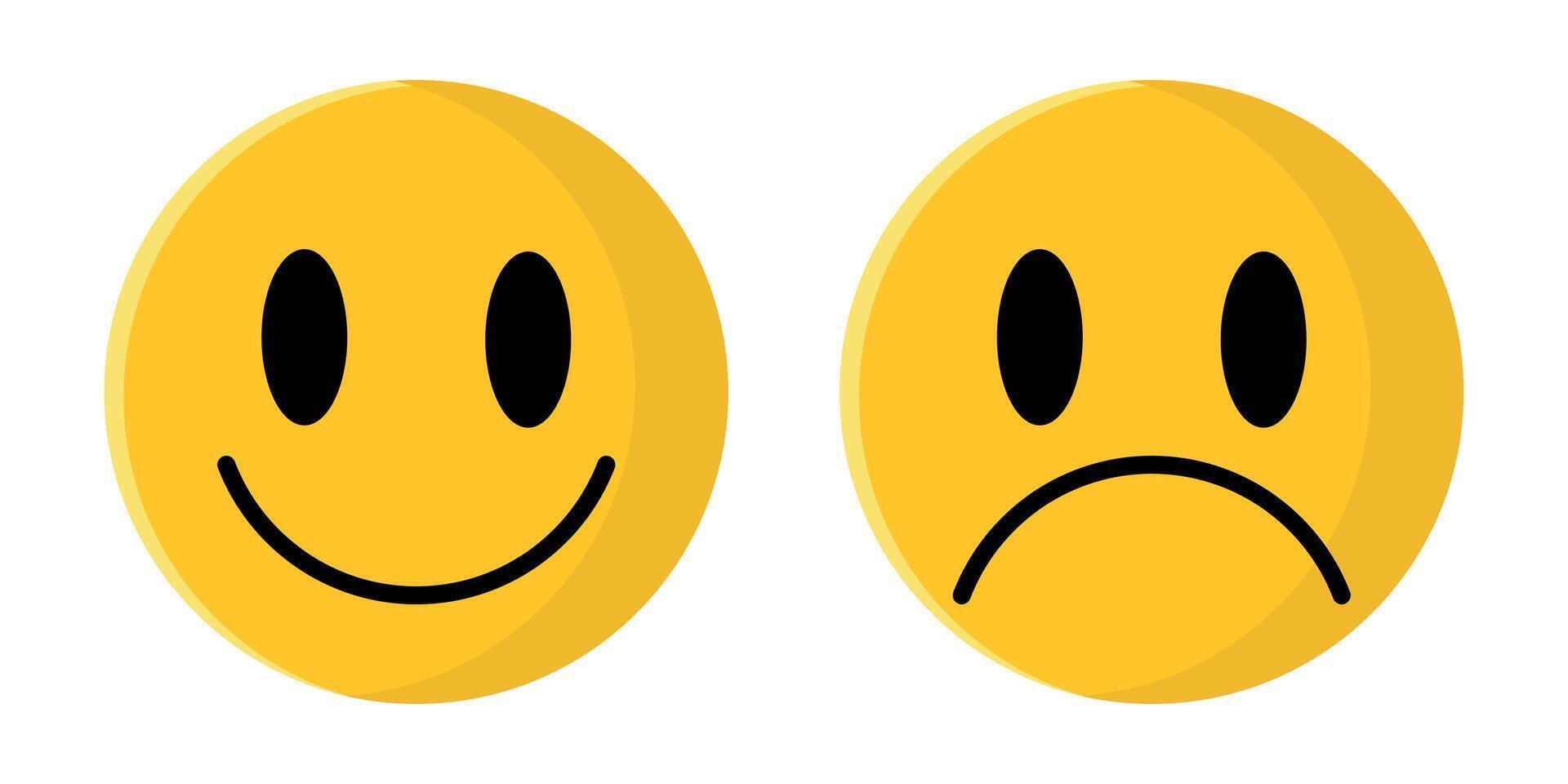sad and happy expression emotes vector