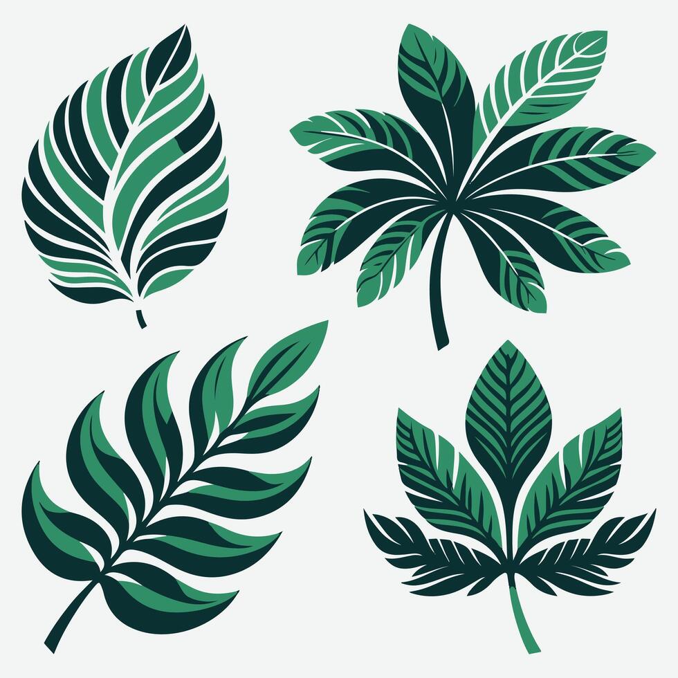 Tropical Foliage Line Art Perfect for Your Design Projects vector