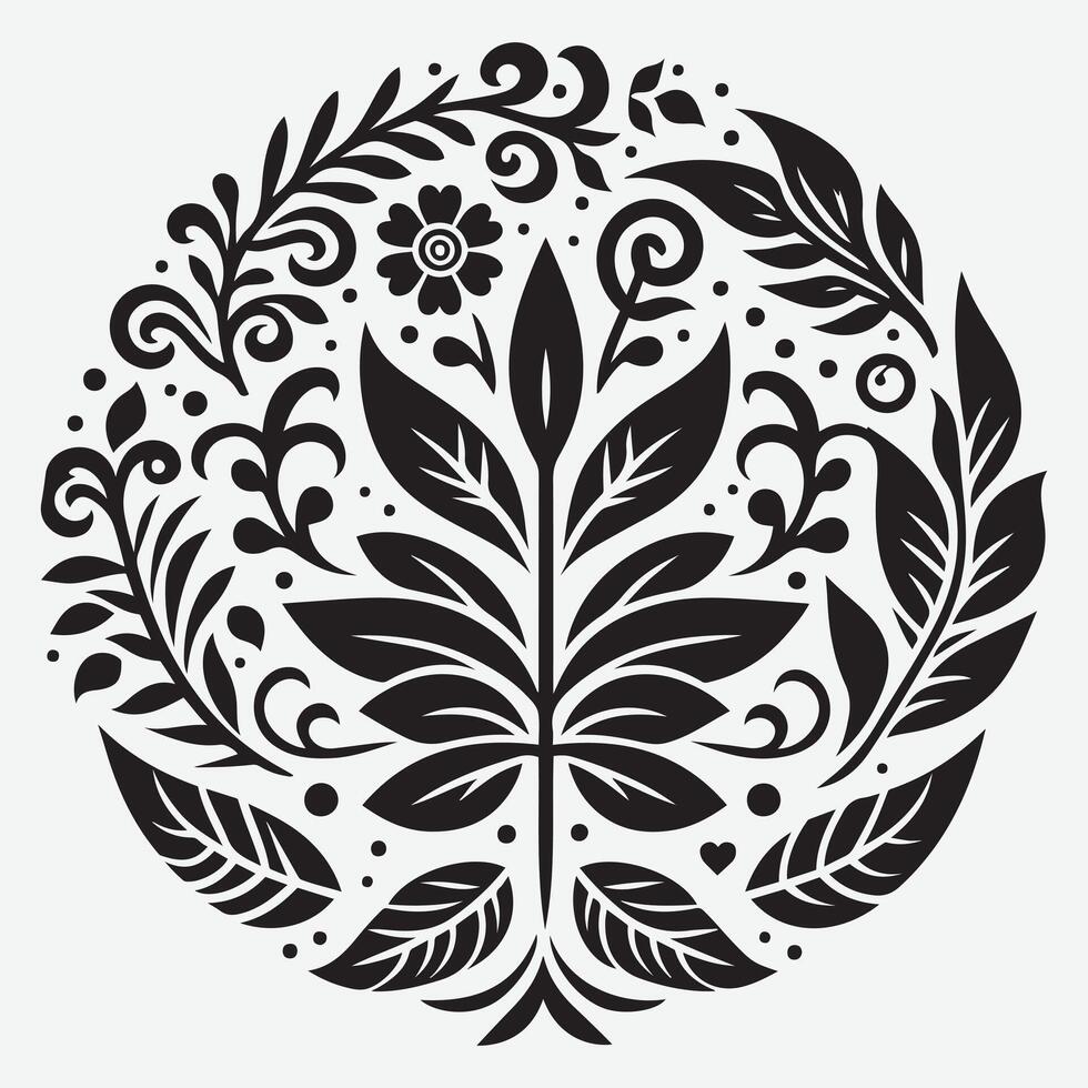 Dynamic Tropical Leaves Line Art for Trendy Design and Decoration vector