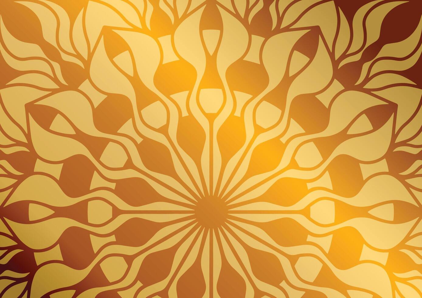 Gold luxury mandala flower geometric background vector
