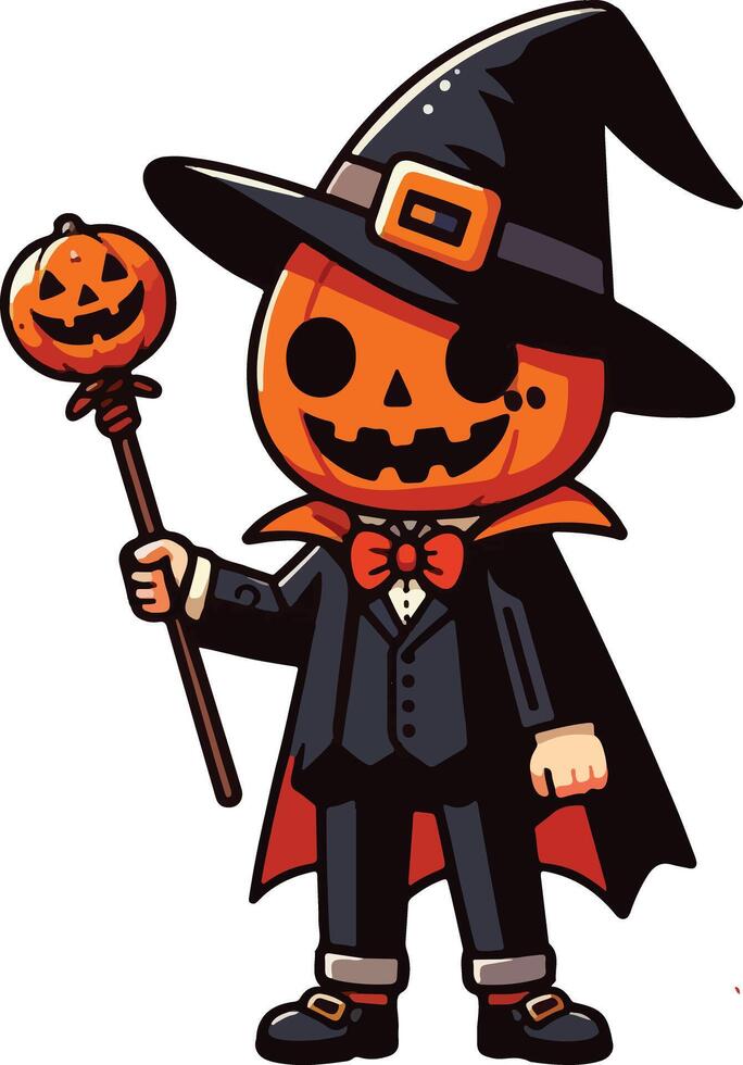 Man in halloween costume on a white background vector