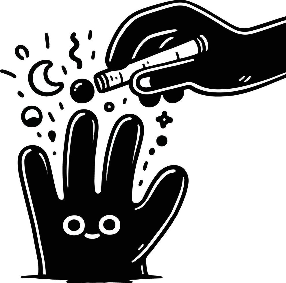 Black pointing hand vector