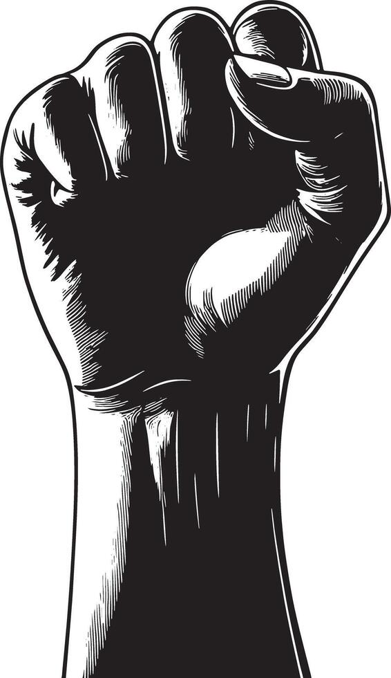 Front view of hand showing palm vector