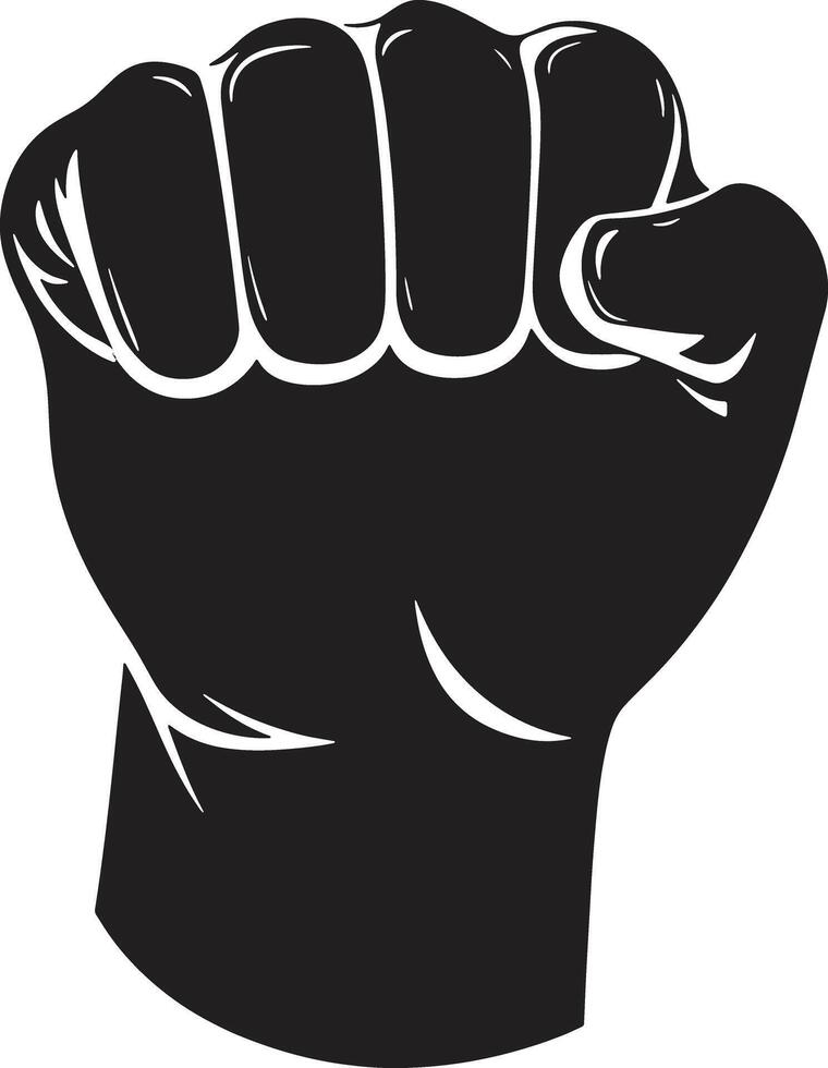 Hand drawn hand silhouette vector