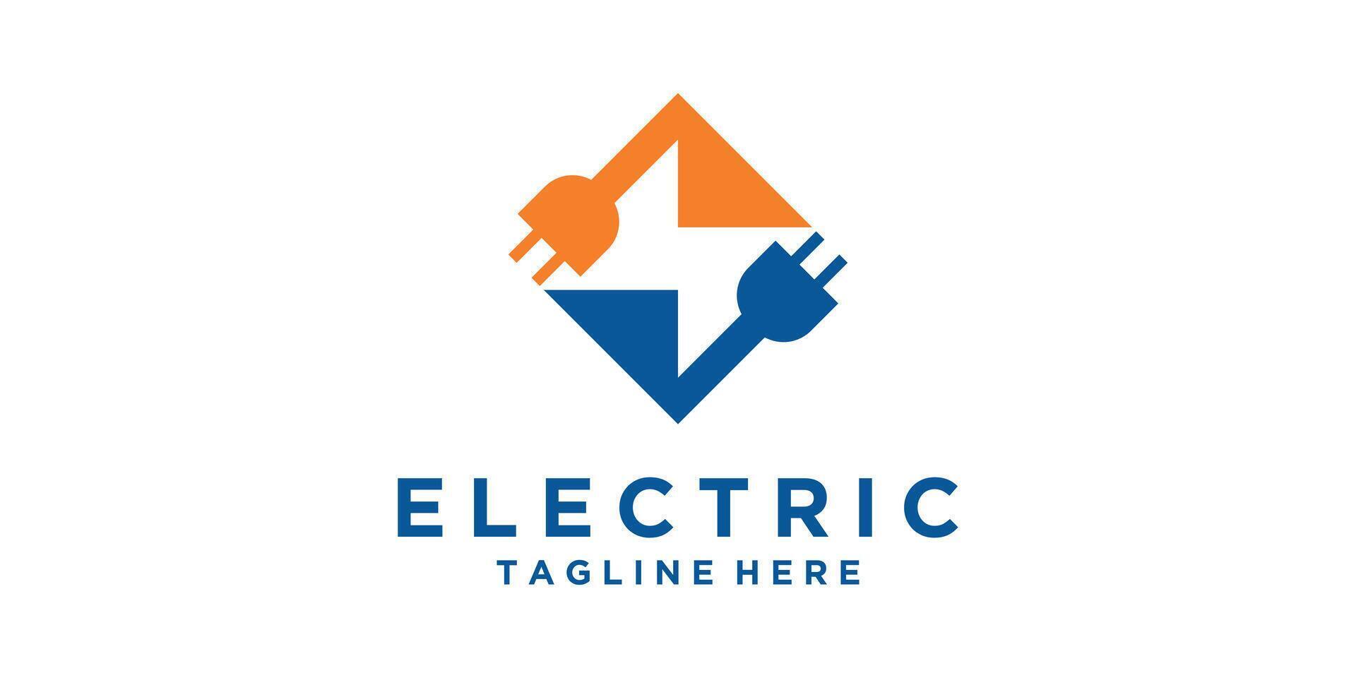 electrical logo design, installation, voltage, house, cable, plug, logo design icon, symbol, idea, creative. vector