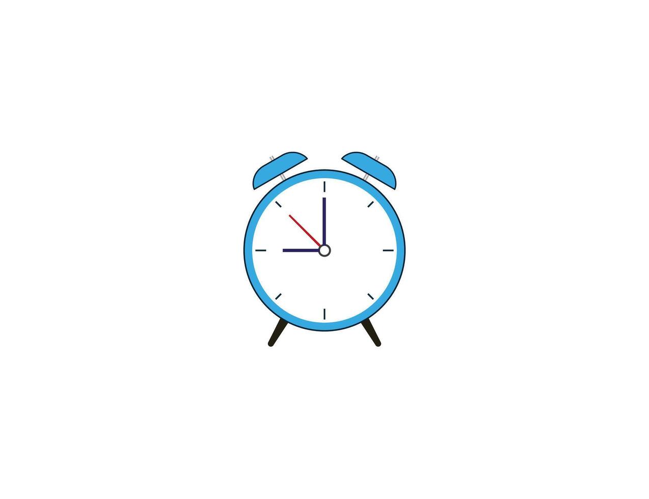 Clock, alarm clock icon. vector