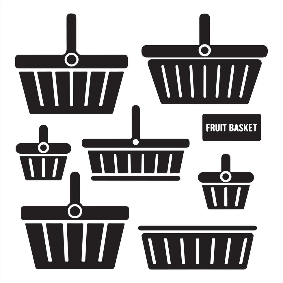 Simple illustration of an empty picnic basket for a icon set outdoor dining projects vector