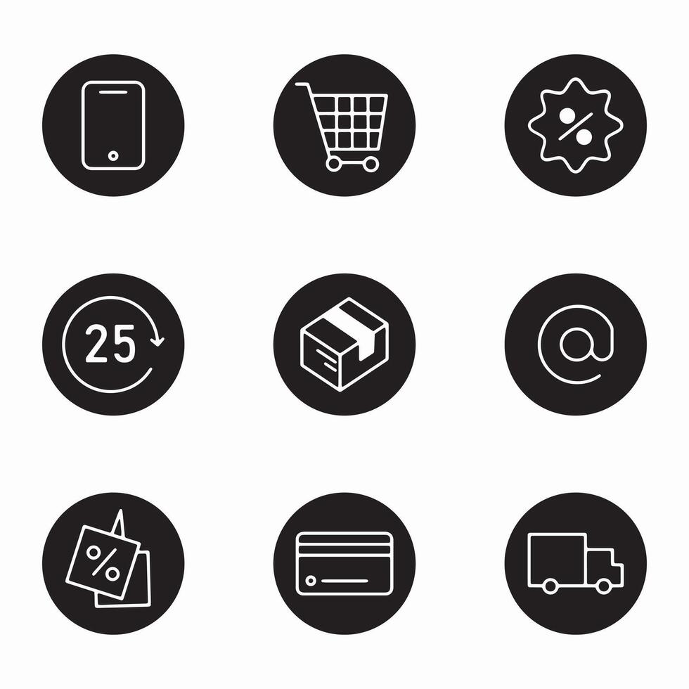 Modern icon set designs for financial services vector