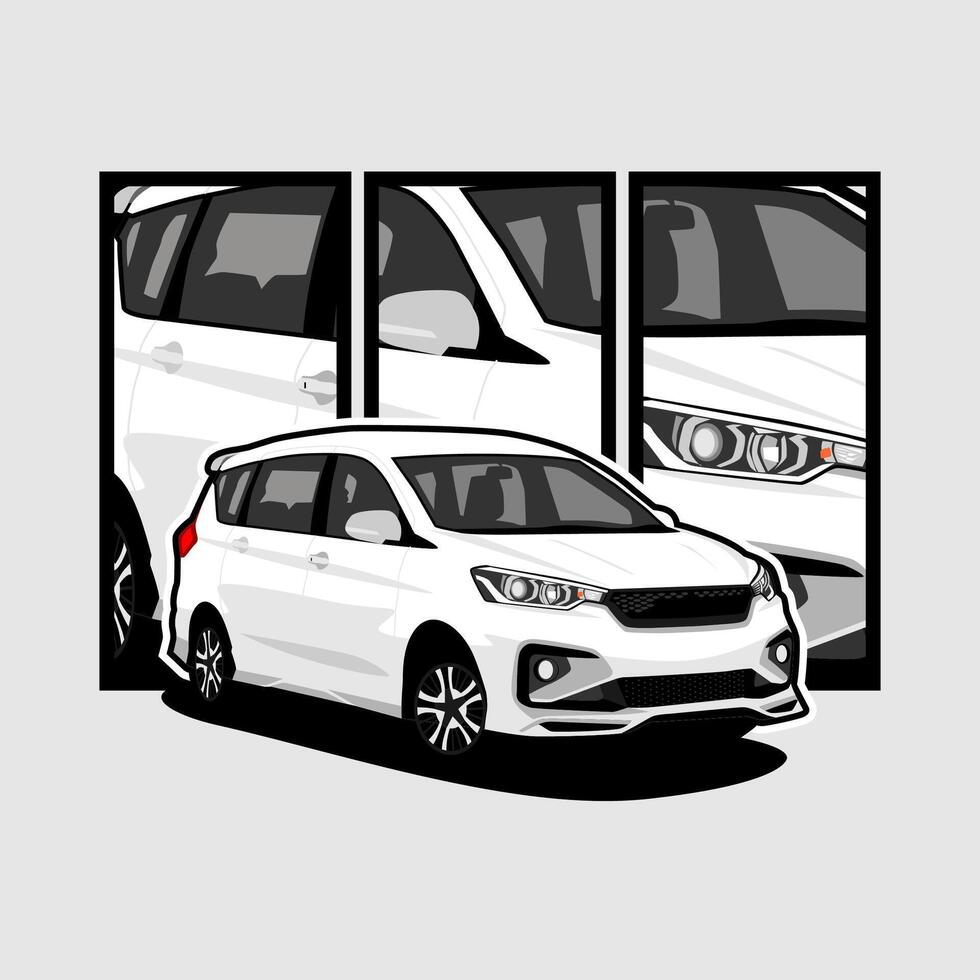 mpv car illustration vector