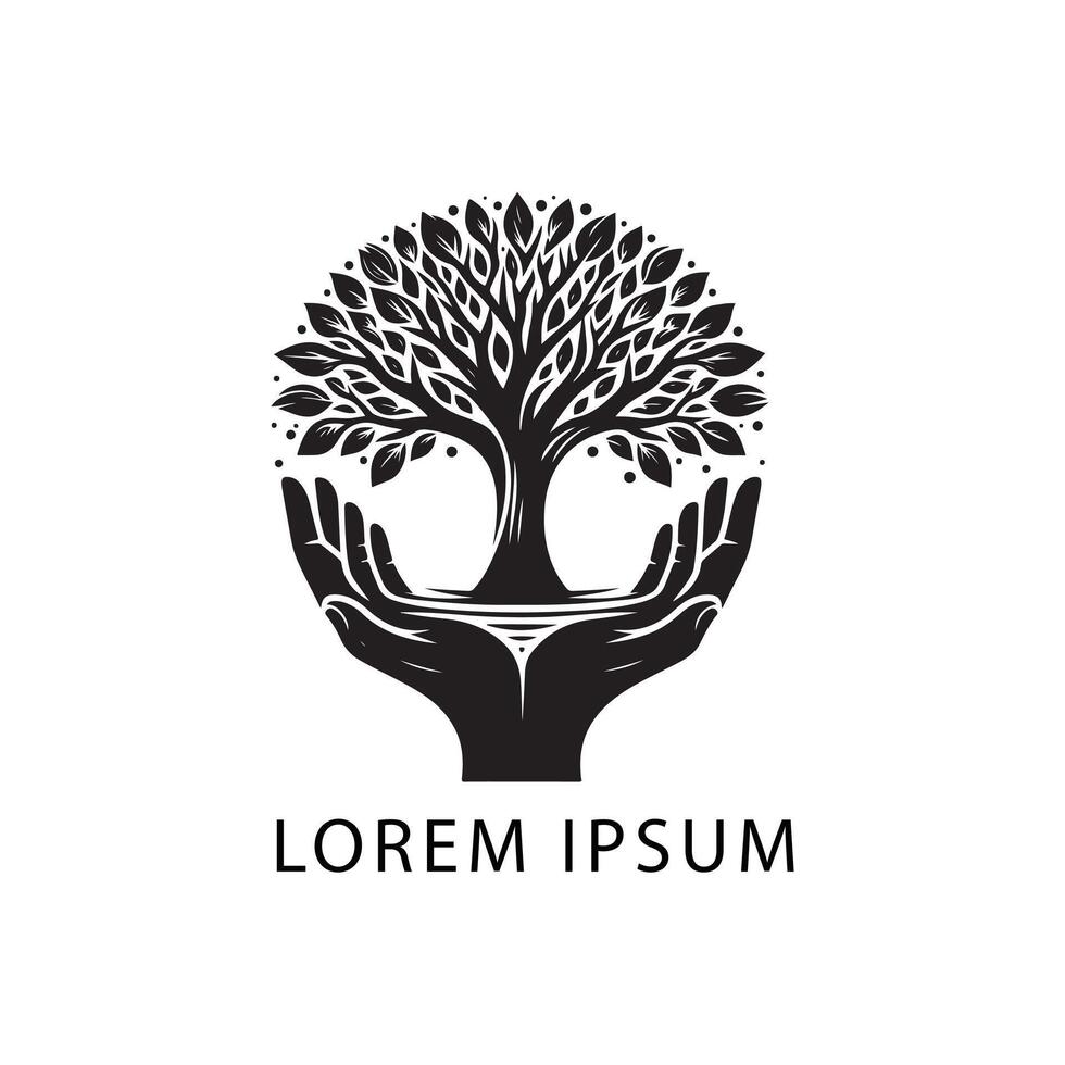 Tree of life logo design vector