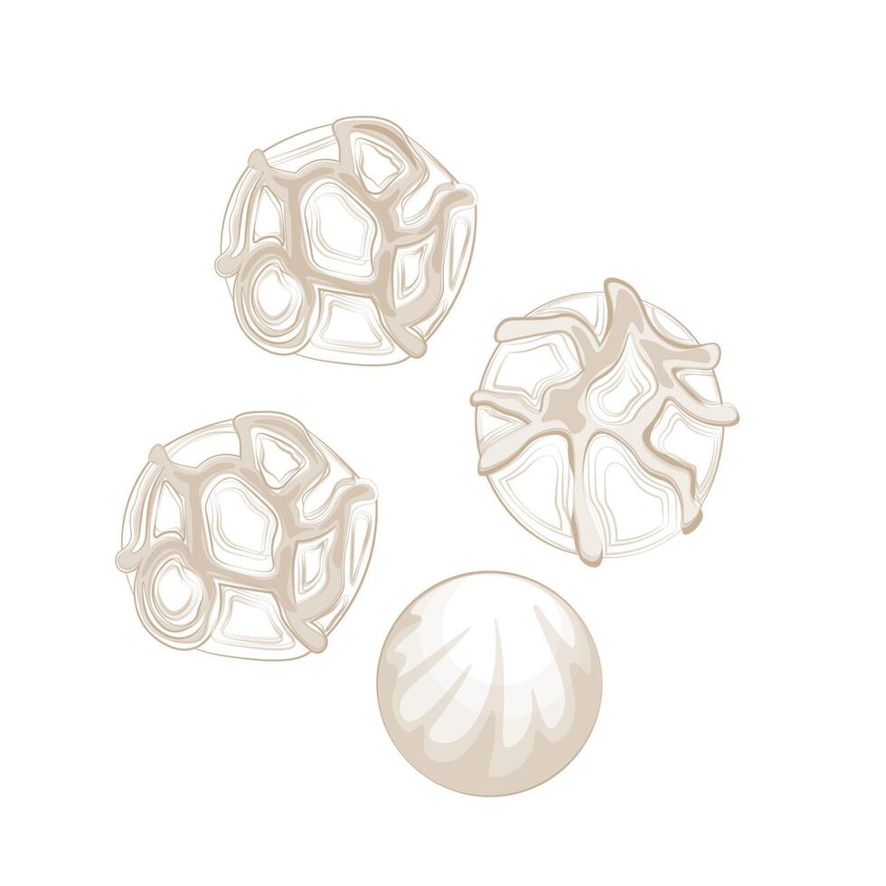 Illustration Logo line art Black pepper or peppercorns vector