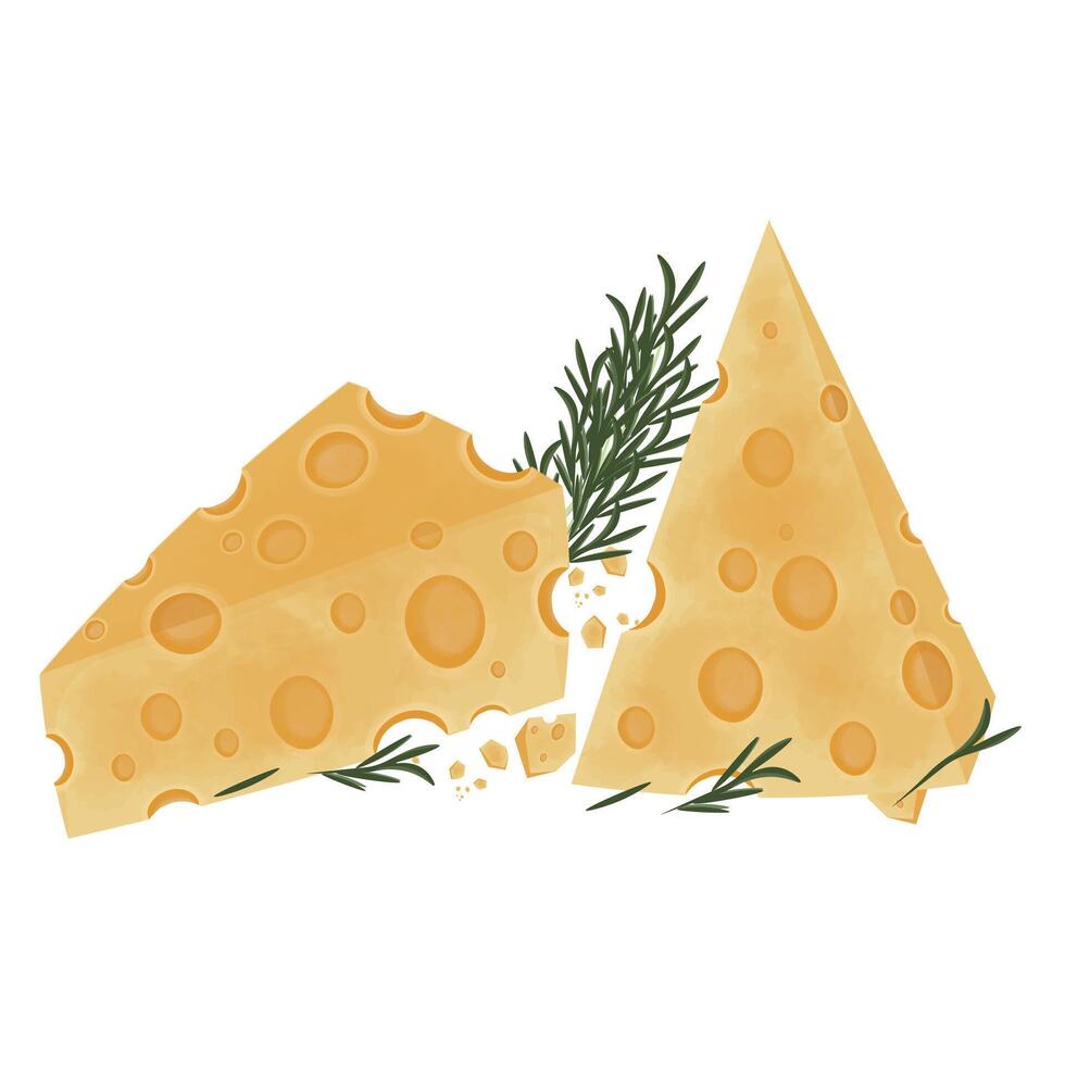 Illustration Logo Clipart Triangle Emmental Cheese vector