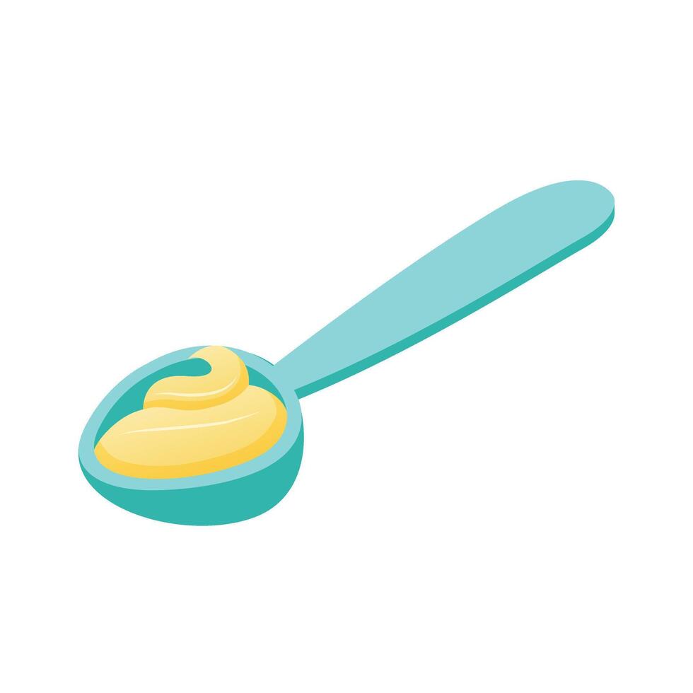 Spoon icon in flat style. Teaspoon illustration on isolated background. Tablespoon sign business concept. vector