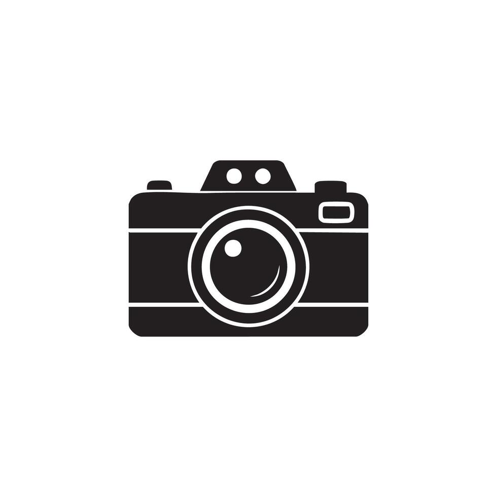 Black camera icon design art vector