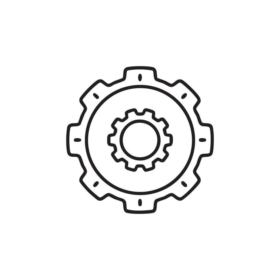 Black settings icon styled design vector