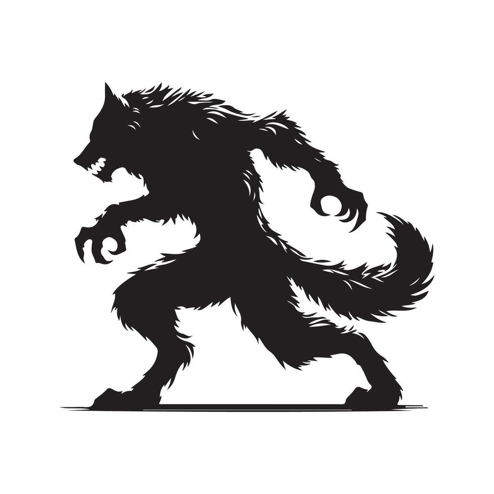 Werewolf silhouette design vector