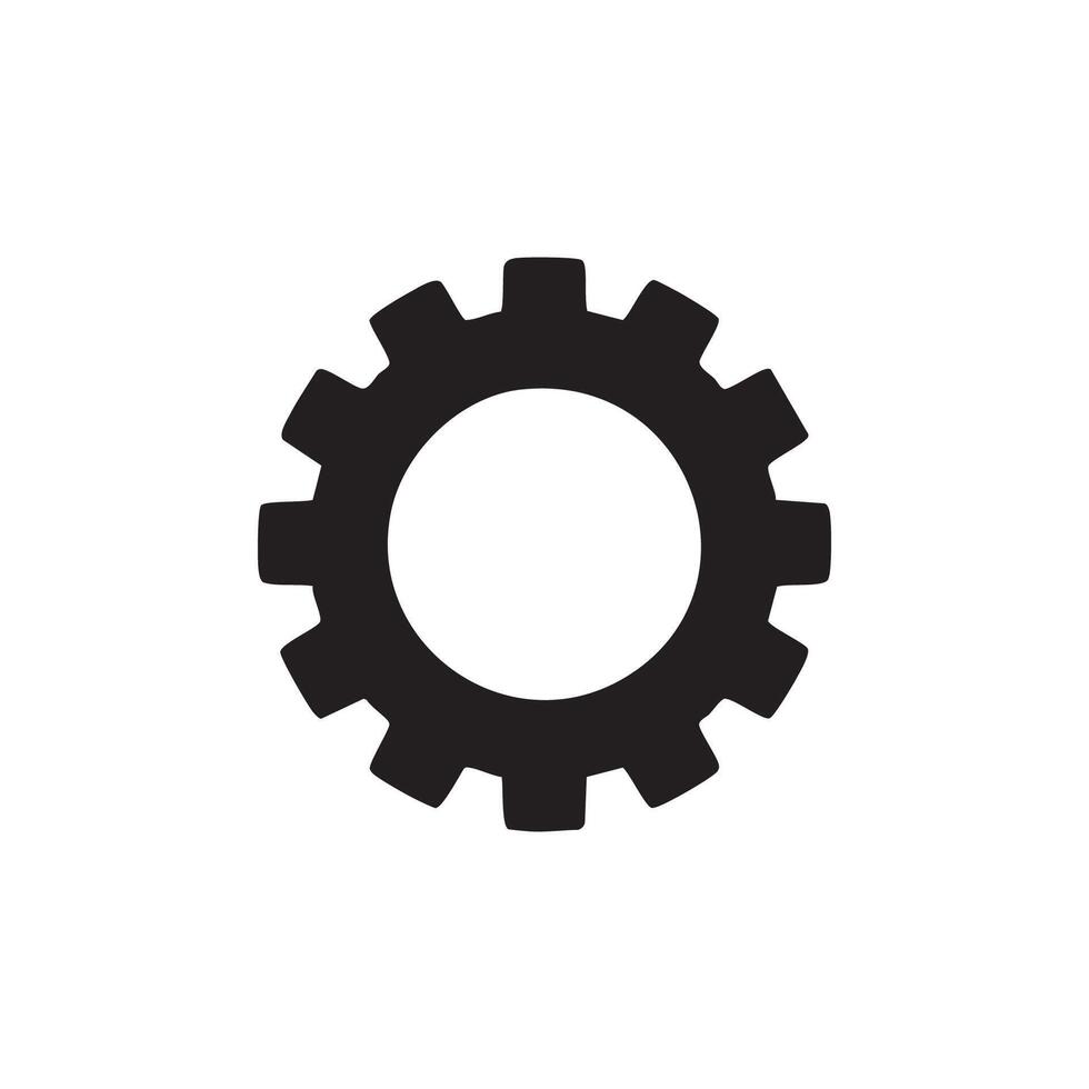 Black settings icon graphic design vector