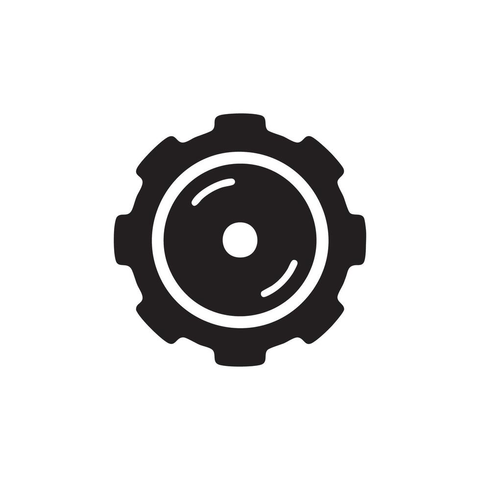 Settings icon shown in black design vector
