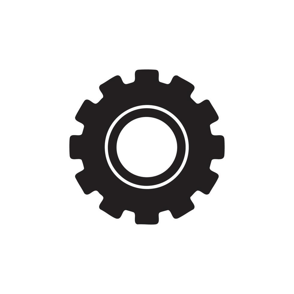 Design of a black settings icon concept vector