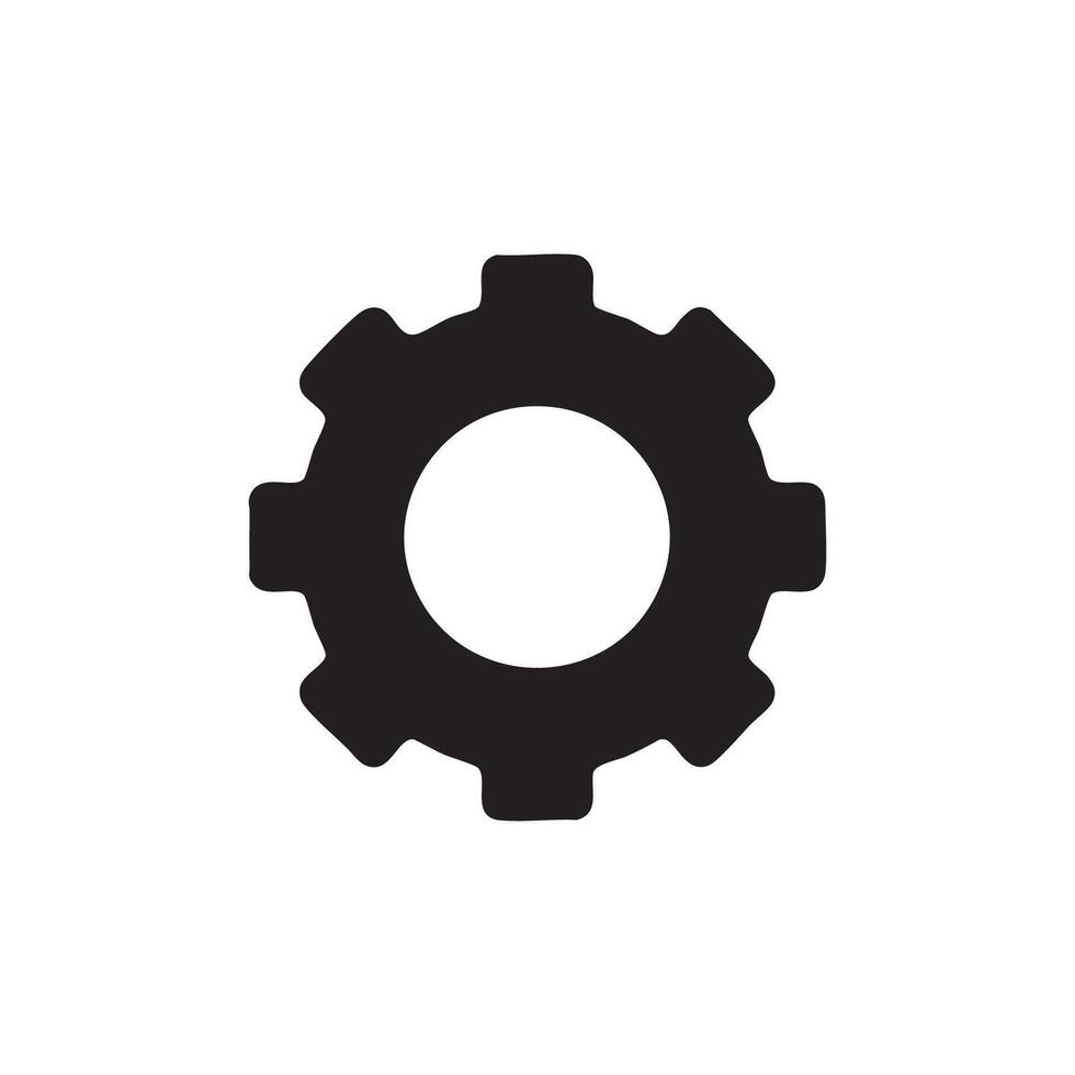 The design of a black settings icon vector